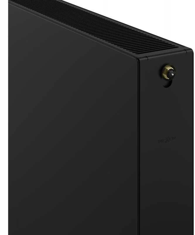 Radiatorius Mexen Flat CCF22, 300 x 1600 mm, pajungimas iš apačios per vidurį, 1441 W, juodas