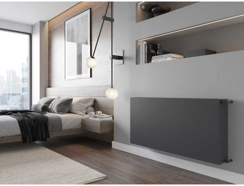 Radiatorius Mexen Flat CF33, 500 x 1800 mm, šoninio pajungimo, 3421 W, antracito