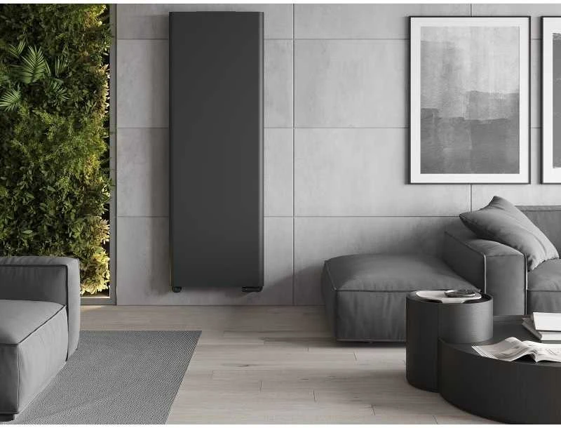 Radiatorius Mexen Flat VR20S, 1400 x 600 mm, pajungimas iš apačios per vidurį, 1068 W, antracito