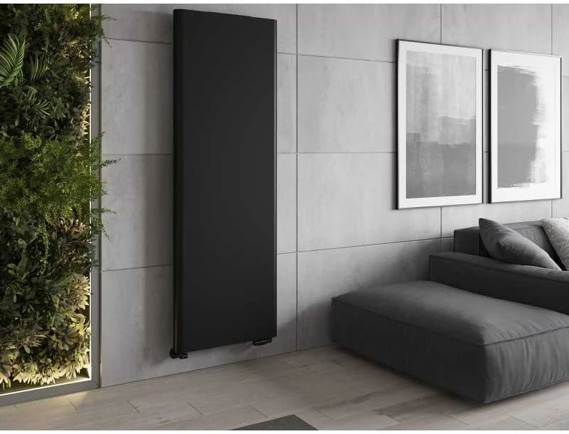Radiatorius Mexen Flat VR20S, 1800 x 400 mm, pajungimas iš apačios per vidurį, 872 W, juodas