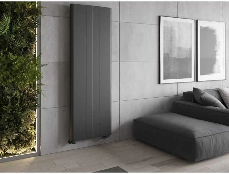 Radiatorius Mexen Line VR20SL, 1800 x 600 mm, pajungimas iš apačios per vidurį, 1308 W, antracito