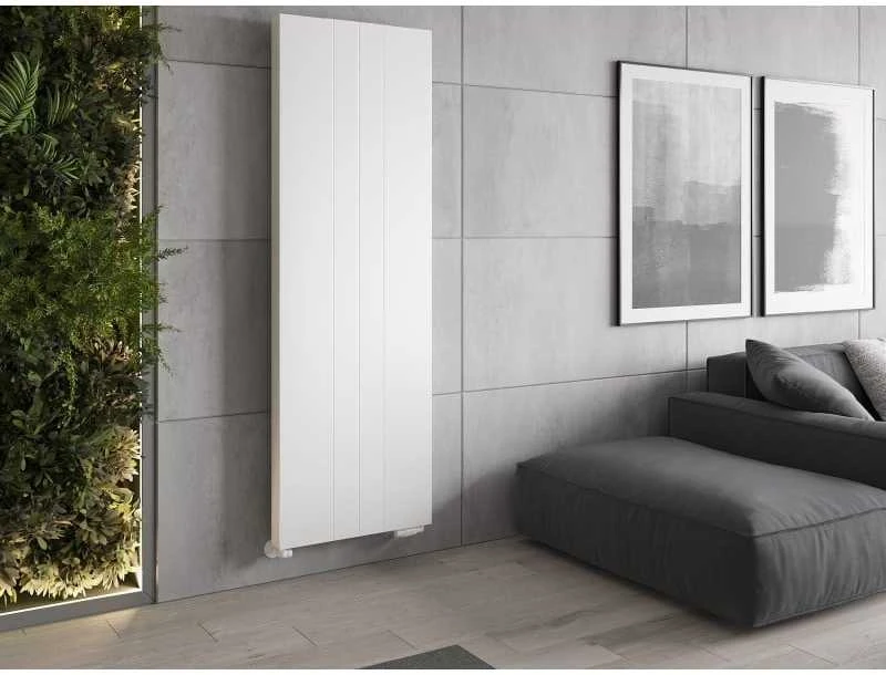 Radiatorius Mexen Line VS20SL, 1400 x 400 mm, pajungimas iš apačios per vidurį, 712 W, baltas
