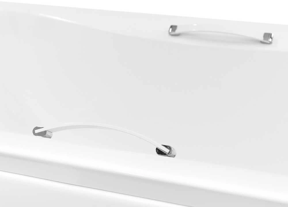 Rankenėlė voniai Besco Flex, Baltas/Chrome (1 vnt.)