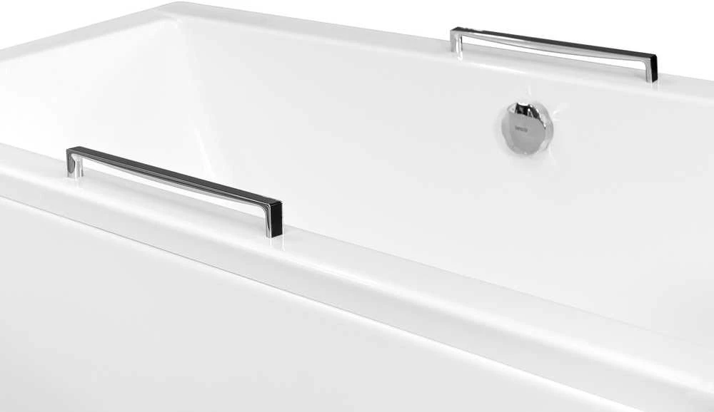 Rankenėlė voniai Besco Oxa Long, Juodas/Chrome (1 vnt.)