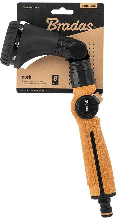 Rankinis laistymo purkštukas Bradas CORK LINE, 8 funkcijų