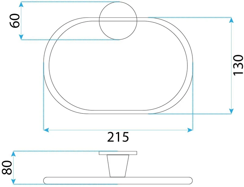Rankšluosčių kabykla Rea Aristo Ring 16101, Brushed Nickel