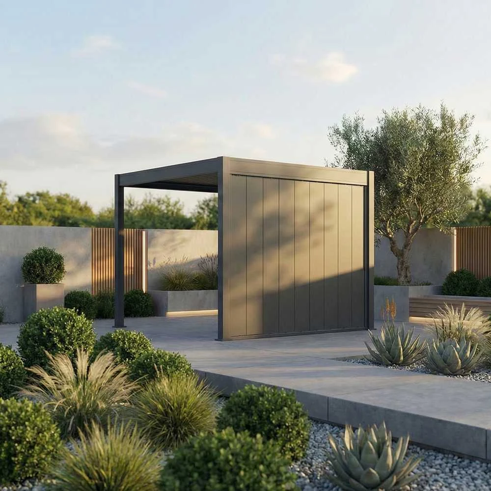 Reguliuojama panelinė siena pavėsinėms Pergola ELEGANCE/DELUXE/FUSION 3.6 m, Anthracite