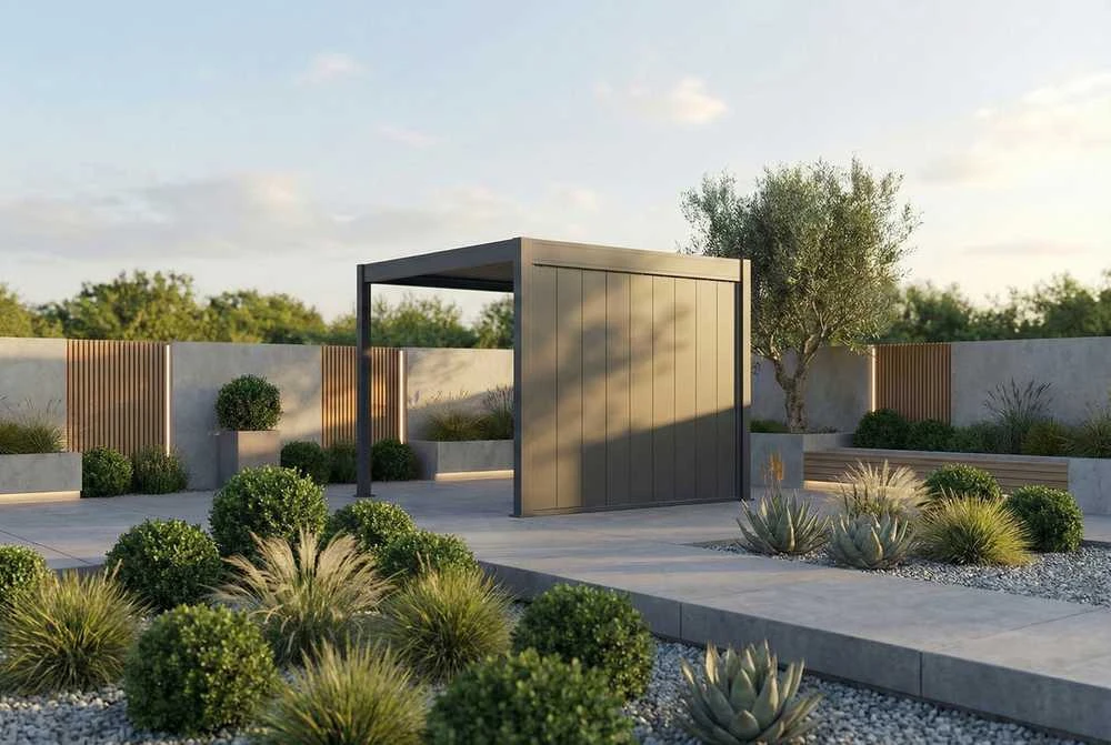 Reguliuojama panelinė siena pavėsinėms Pergola ELEGANCE/DELUXE/FUSION 3.6 m, Anthracite