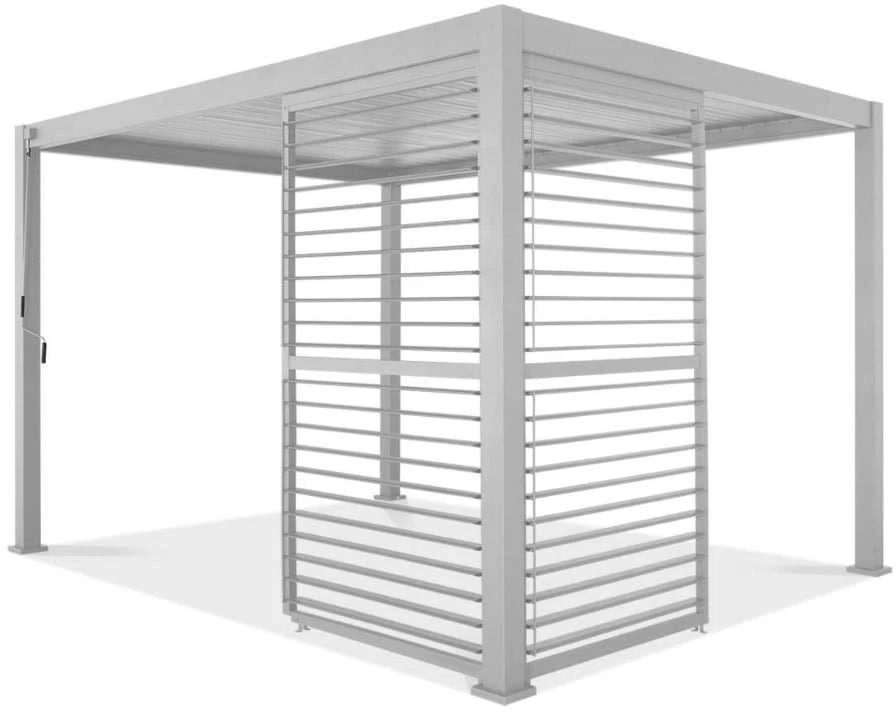 Reguliuojama žaliuzių panelė pavėsinei Pergola PREMIUM 4m, Baltas (123,5 cm)
