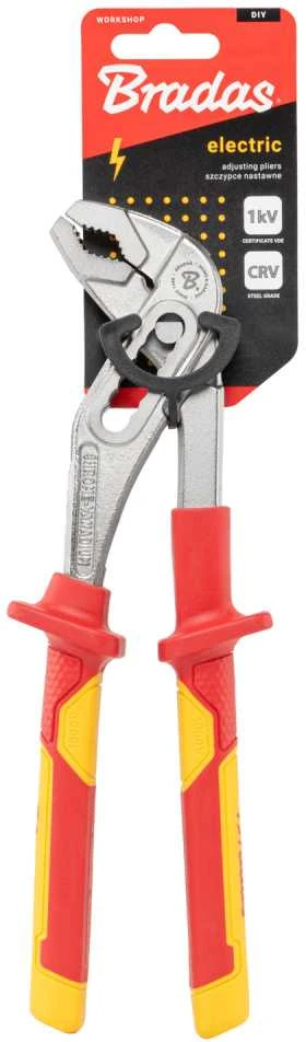 Reguliuojamos replės Bradas ELECTRIC HOME & GARAGE, 250 mm 1 kV VDE