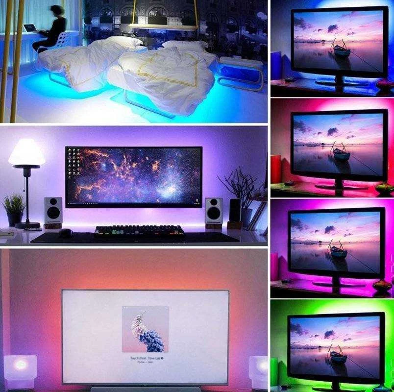 RGB LED juosta su pultu, 5 m