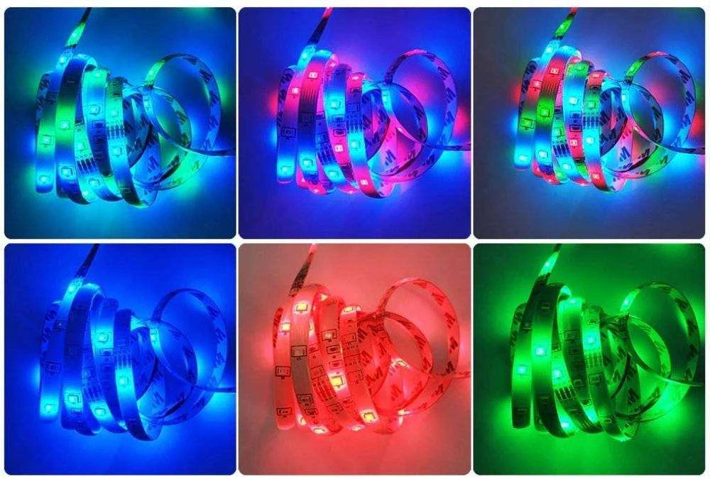 RGB LED juosta su pultu, 5 m