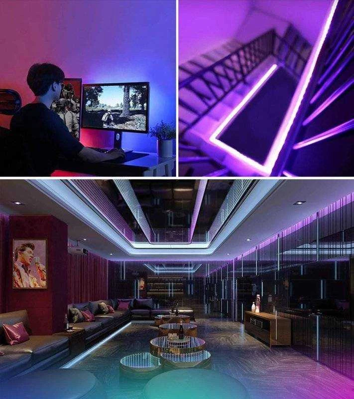 RGB LED juosta su pultu, 5 m