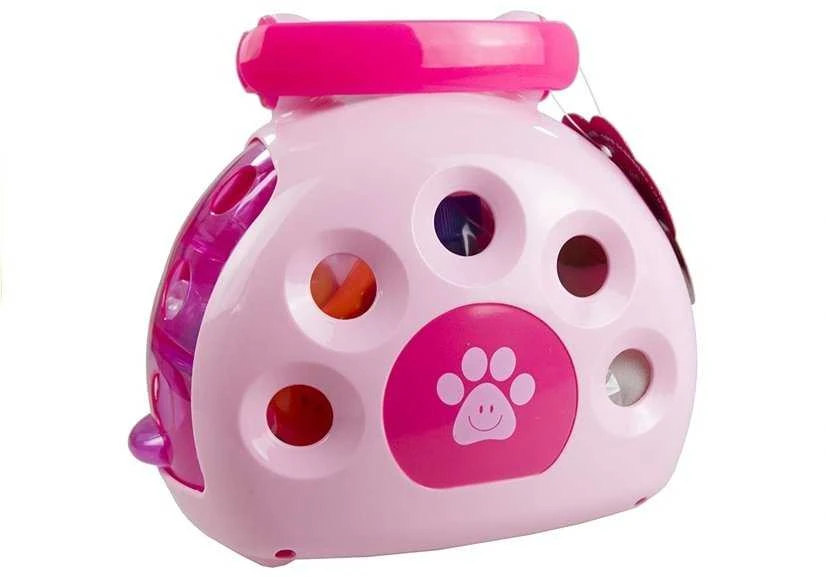 Lean Toys Rinkinys žaislinis šunų narvas su priedais