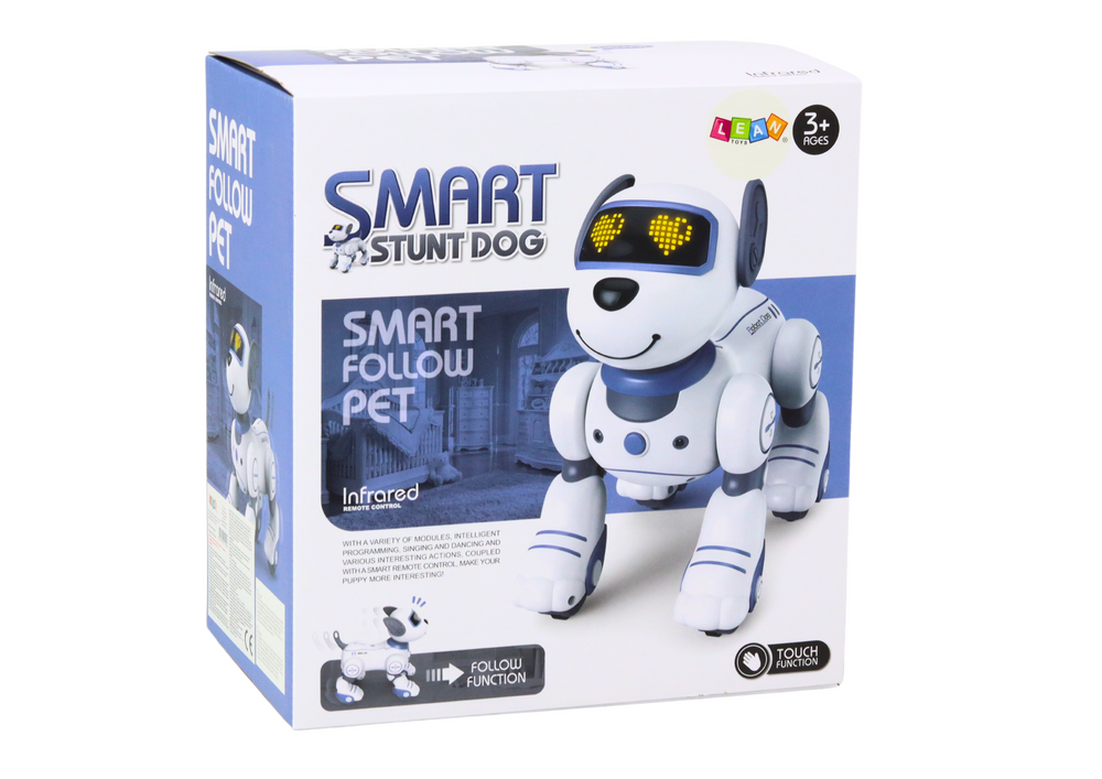 Robotas - šuo su nuotolinio valdymo pultu, mėlynas