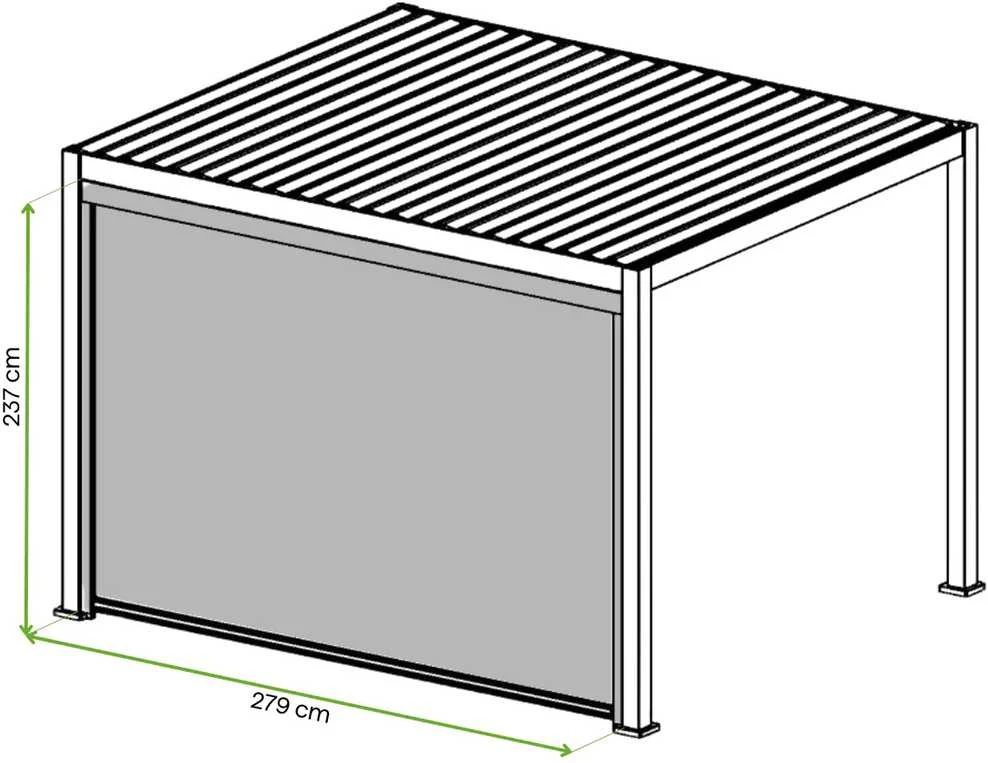 Roletas pavėsinei Pergola Premium Anthracite, 3m