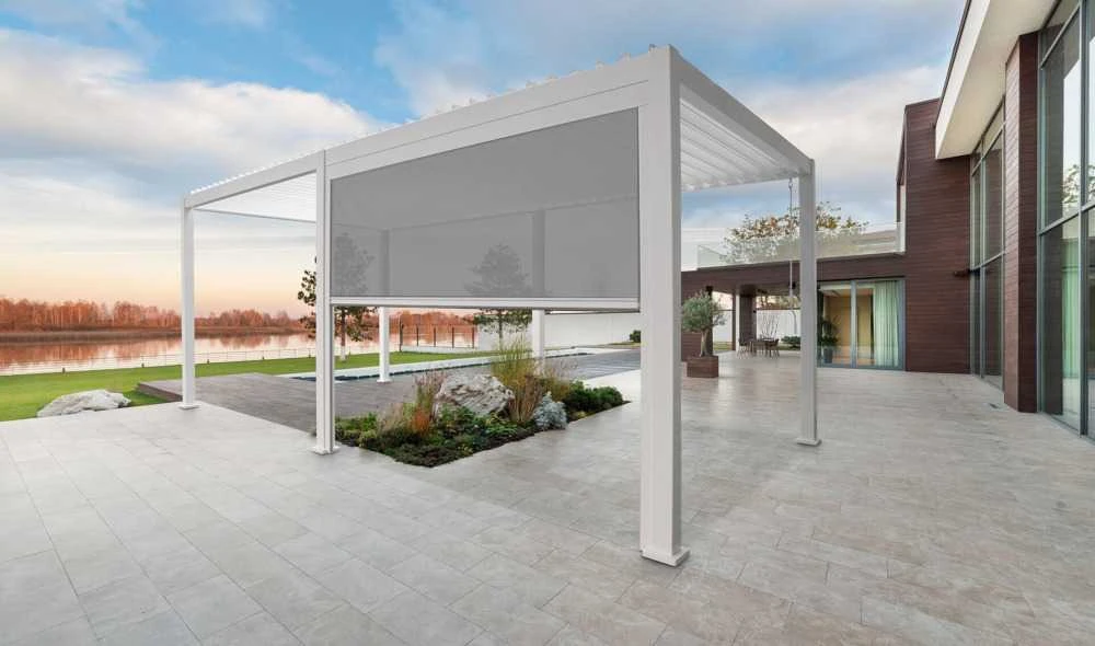 Roletas pavėsinei Pergola Premium Baltas, 4m