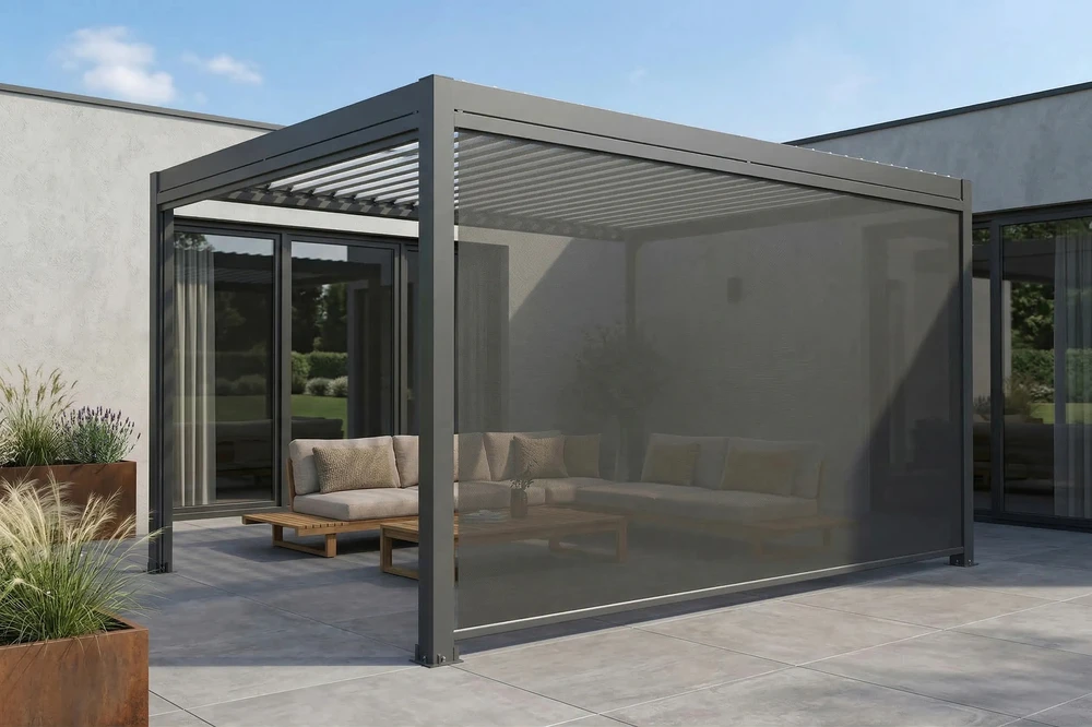 Roletas pavėsinei Pergola PRIMARY 4 m, Anthracite (370 cm)