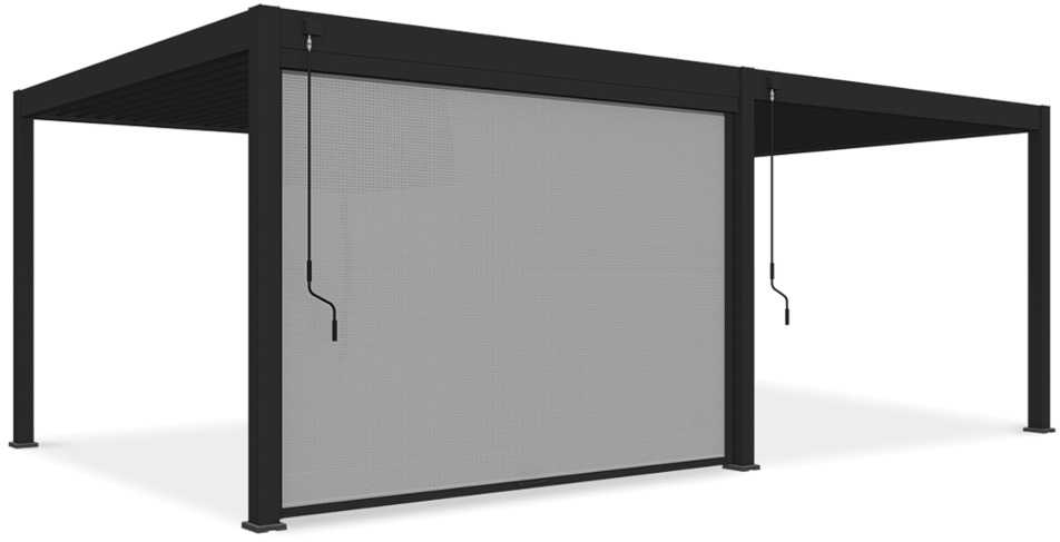 Roletas pavėsinėms Pergola ELEGANCE/DELUXE/FUSION 3.6 m, Anthracite (339.9 cm)