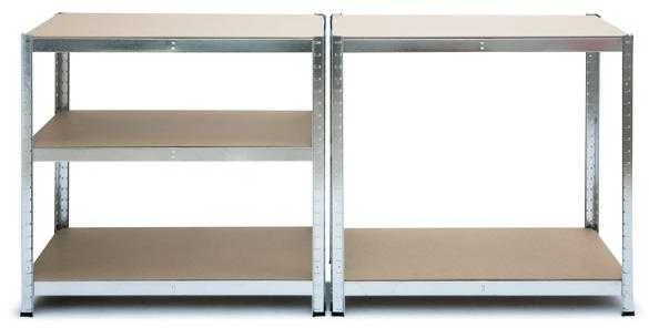 Sandėliavimo lentynų komplektas TITAN-5, 750 kg, 150x75x30 cm, 2 vnt.