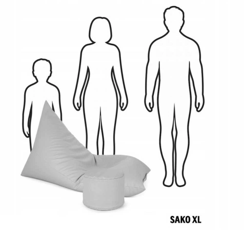 Sėdmaišis-gultas su pufu Sako XL Oxford, tamsiai žalias