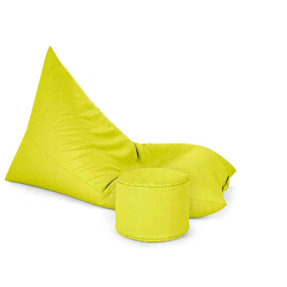 Sėdmaišis-gultas su pufu Sako XL Oxford, lime spalvos