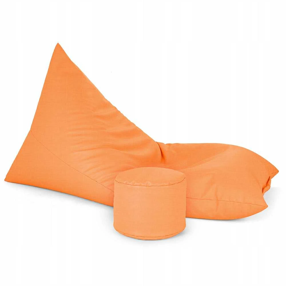 Sėdmaišis-gultas su pufu Sako XXL Oxford, oranžinis