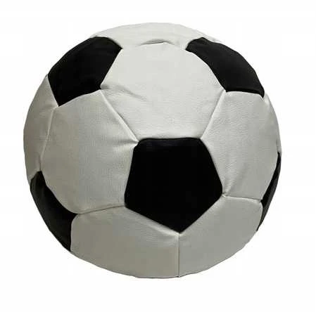Sėdmaišis-pufas vaikams Ball XXL (40 cm), Baltas/Juodas