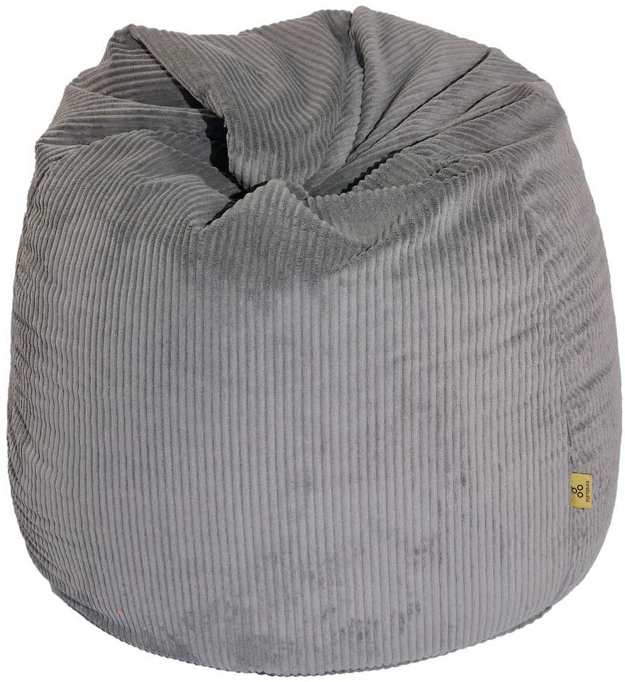 Sėdmaišis su pagalve Mega Lincoln L, 80x105 cm, pilkas