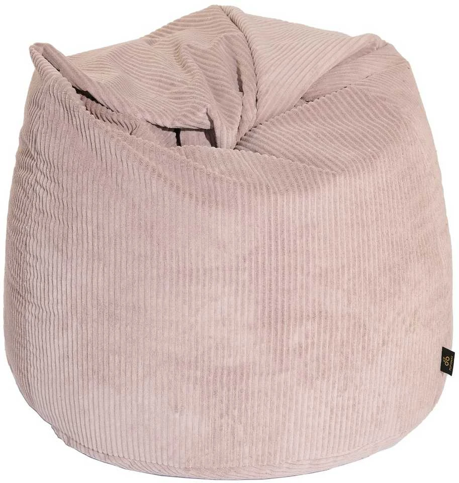 Sėdmaišis su pagalve Mega Lincoln L, 80x105 cm, pelenų rožinės spalvos