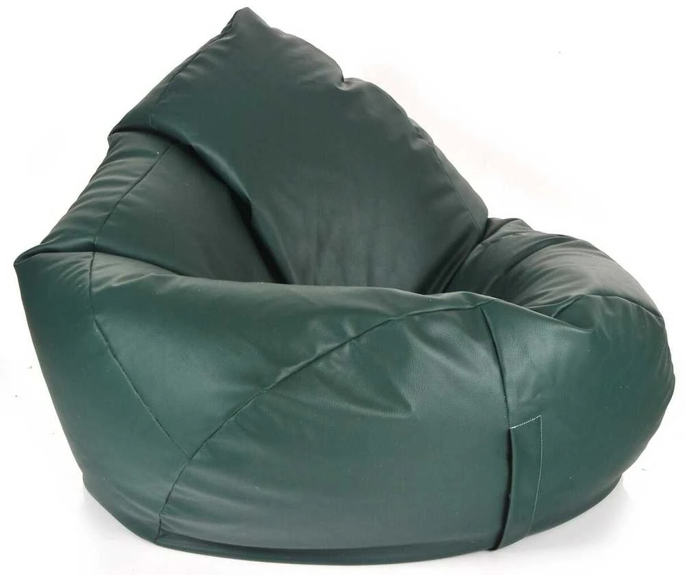 Sėdmaišis su pufu Mega Comfort XXL, dirbtinė oda, tamsiai žalias