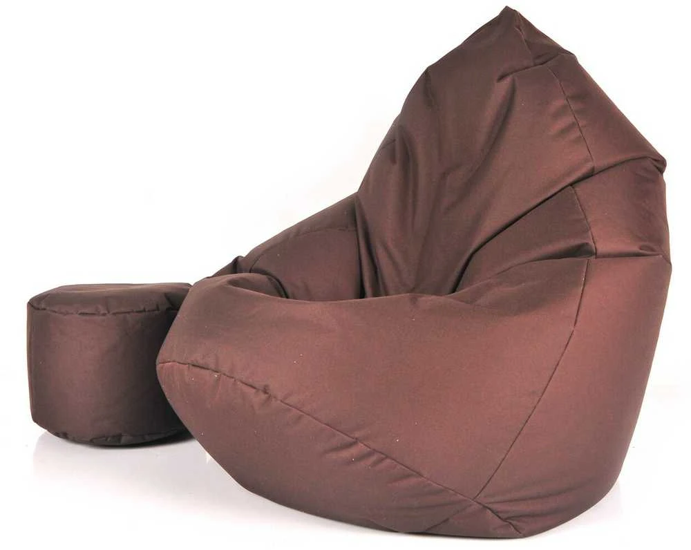 Sėdmaišis su pufu Mega Comfort XXL, kodura, rudas