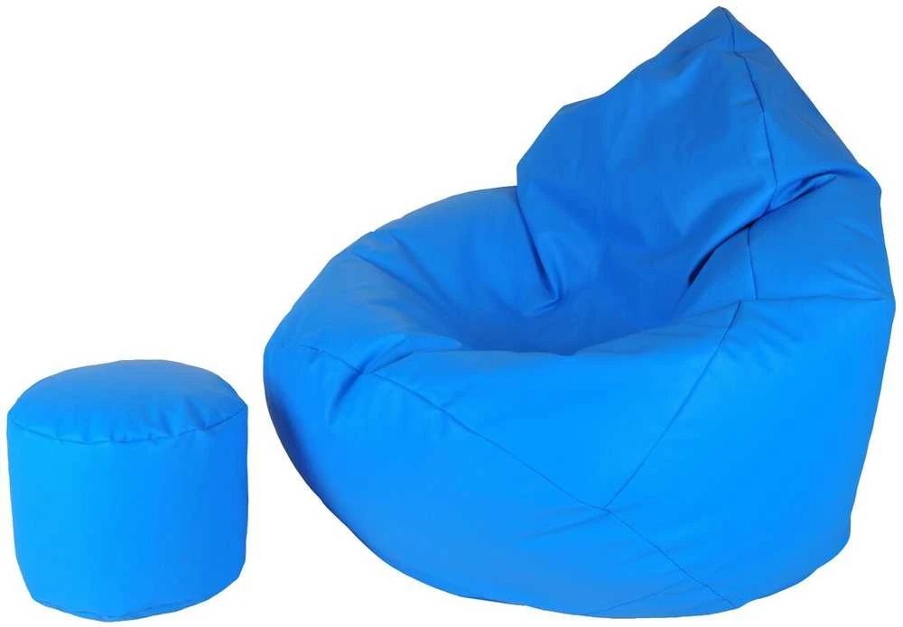 Sėdmaišis su pufu Mega Comfort XXL, kodura, mėlynas