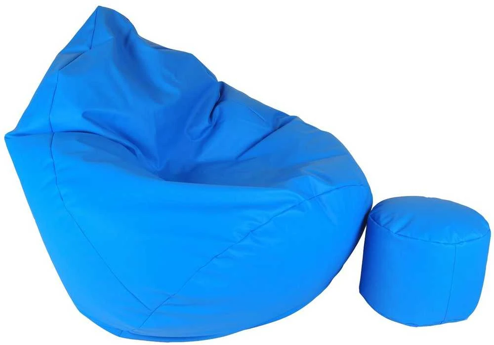 Sėdmaišis su pufu Mega Comfort XXL, kodura, mėlynas