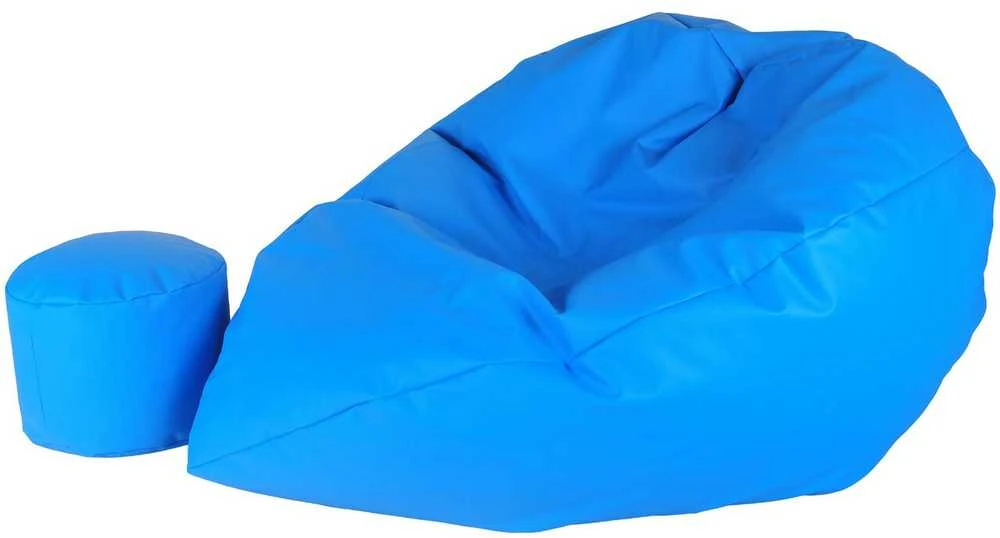 Sėdmaišis su pufu Mega Comfort XXL, kodura, mėlynas