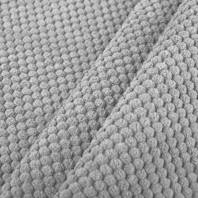 Sėdmaišis su pufu Mega Dot Velour L, 80x105 cm, šviesiai pilkas