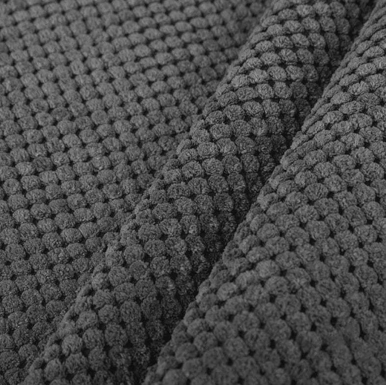 Sėdmaišis su pufu Mega Dot Velour XL, 90x120 cm, tamsiai pilkas