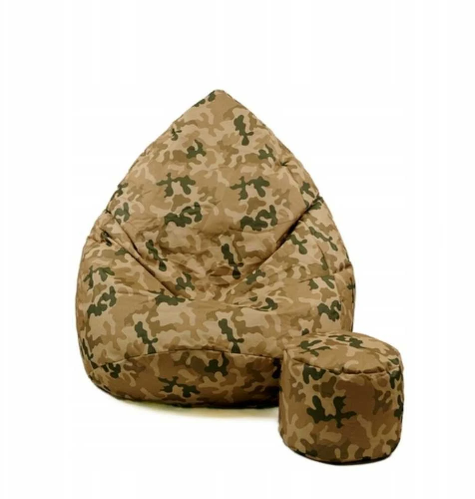 Sėdmaišis su pufu Sako Camouflage XXXXL Kodura, moro ruda