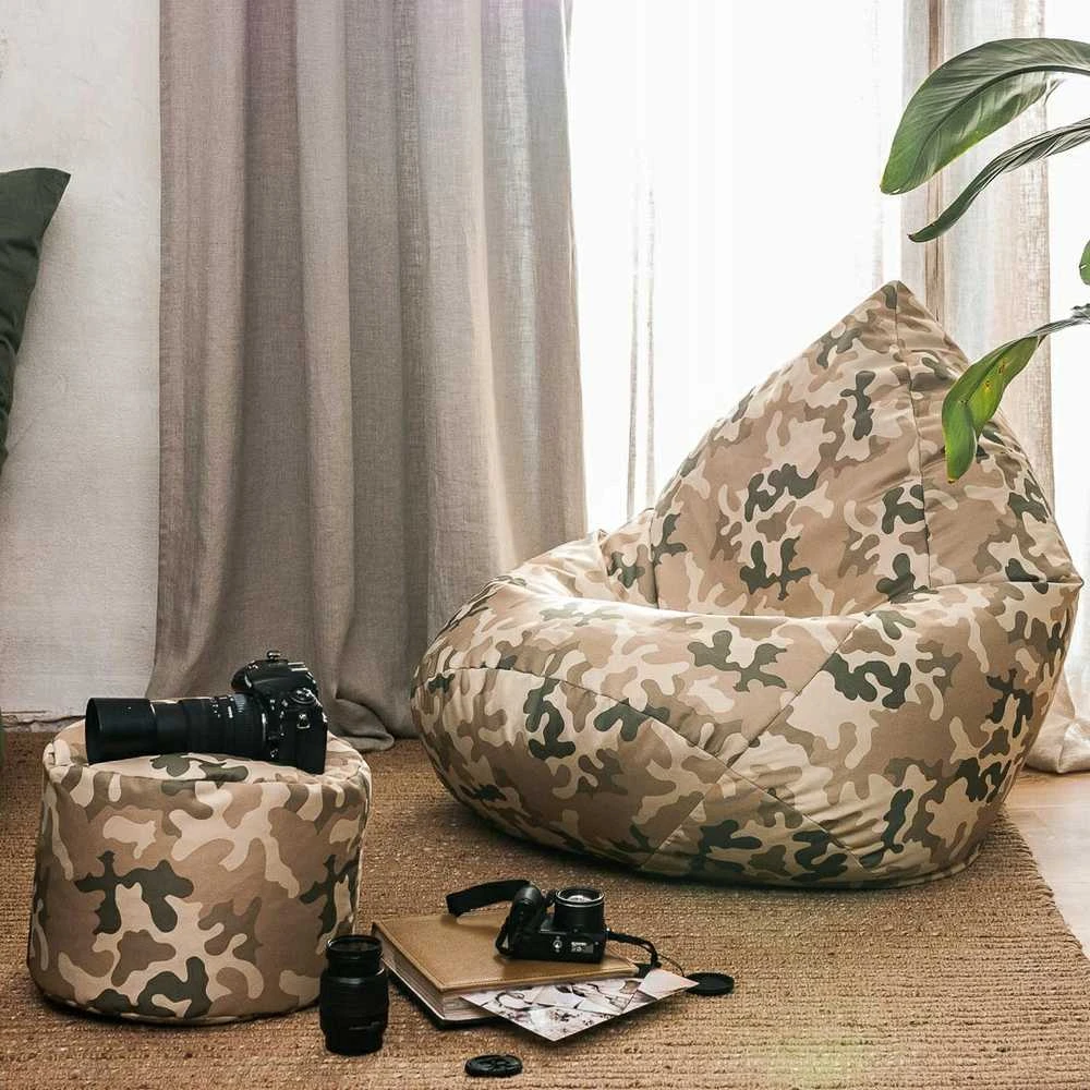 Sėdmaišis su pufu Sako Camouflage XXXXXL Kodura, moro ruda