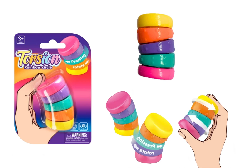 Sensorinis antistresinis žaislas "Rainbow Circle", 1 vnt.
