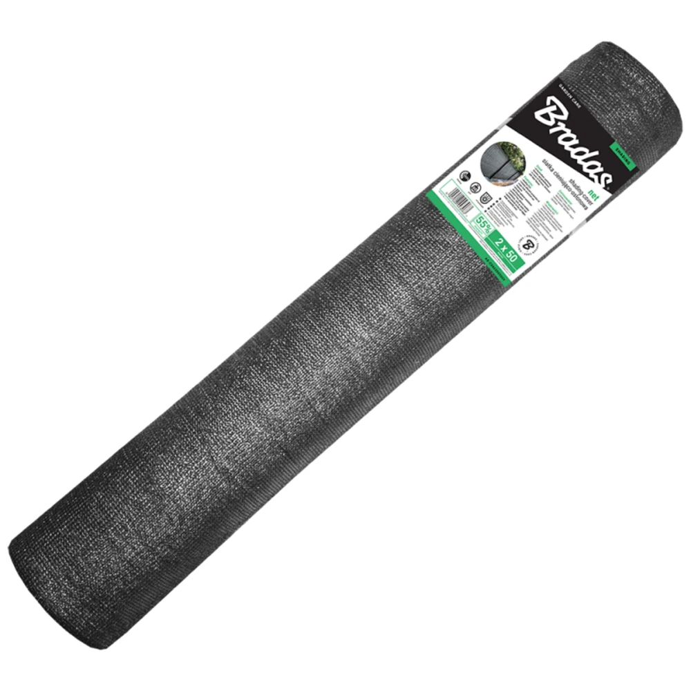 Šešėlinis tinklas 55%, 60 g/m², 1.2 x 10 m, pilkas