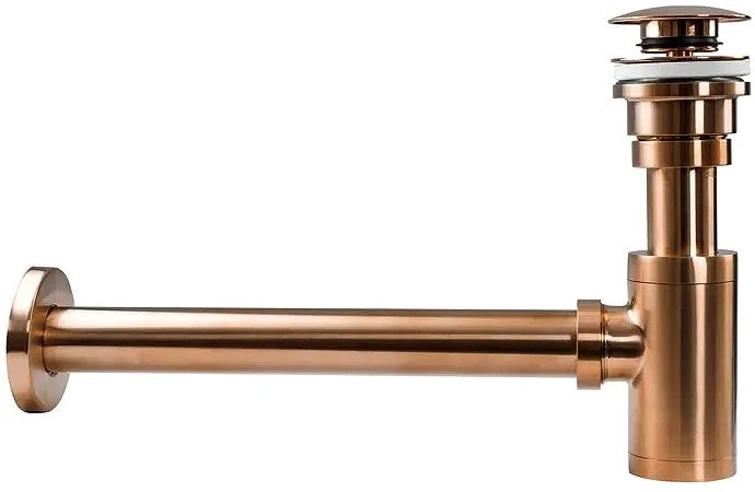 Sifonas REA su Klik-klak dangteliu praustuvams universalus, Brushed Copper