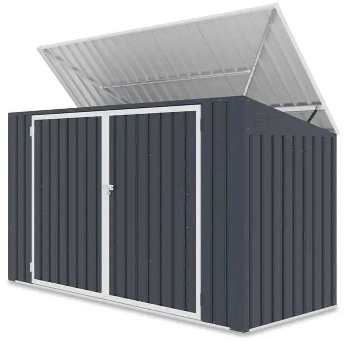 Šiukšliadėžių pastogė Davis 237x101 cm, Cold Pilkas