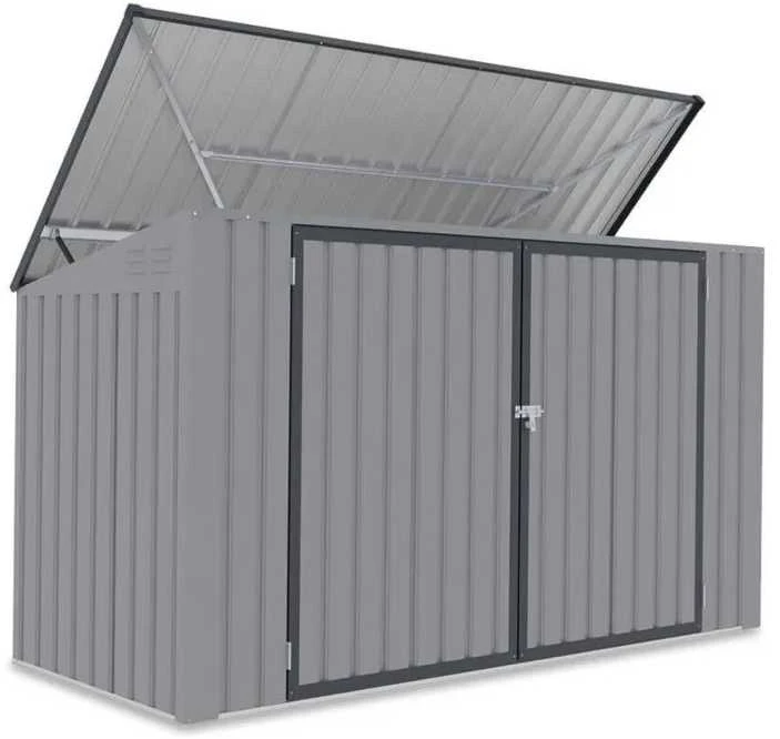 Šiukšliadėžių pastogė Davis 237x101 cm, Light Pilkas