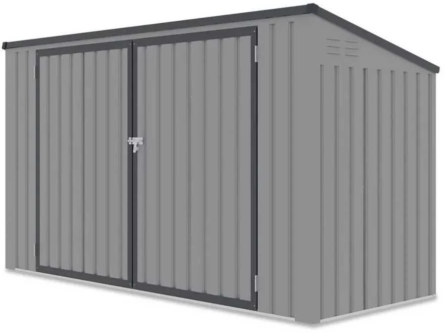 Šiukšliadėžių pastogė Davis 237x101 cm, Light Pilkas