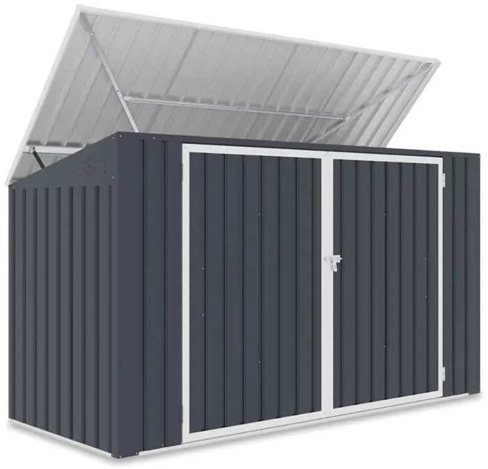Šiukšliadėžių pastogė Davis 237x101 cm, Cold Pilkas
