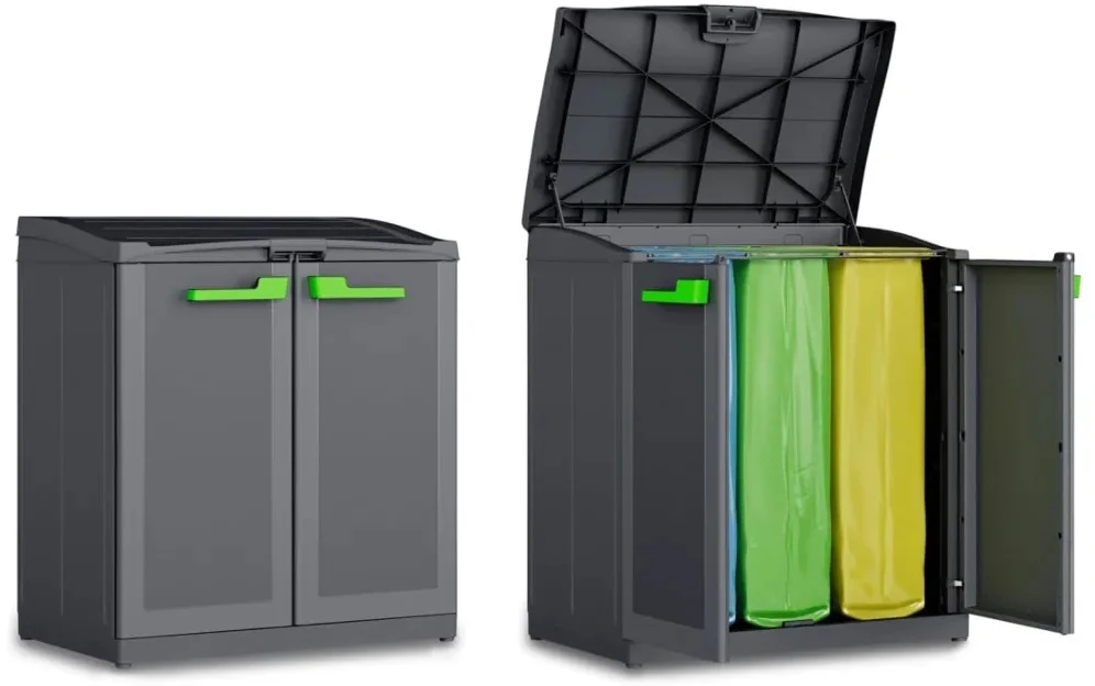 Keter Šiukšlių rūšiavimo spintelė Moby Compact Recycling System, pilka