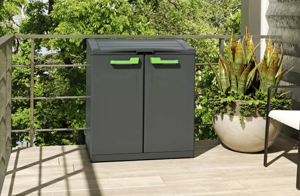 Keter Šiukšlių rūšiavimo spintelė Moby Compact Recycling System, pilka