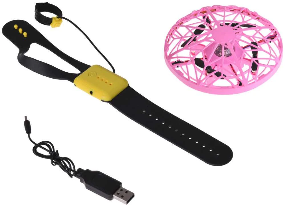Skraidantis disko formos dronas su LED apšvietimu