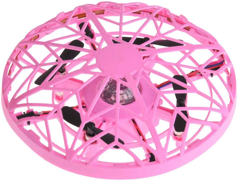 Skraidantis disko formos dronas su LED apšvietimu